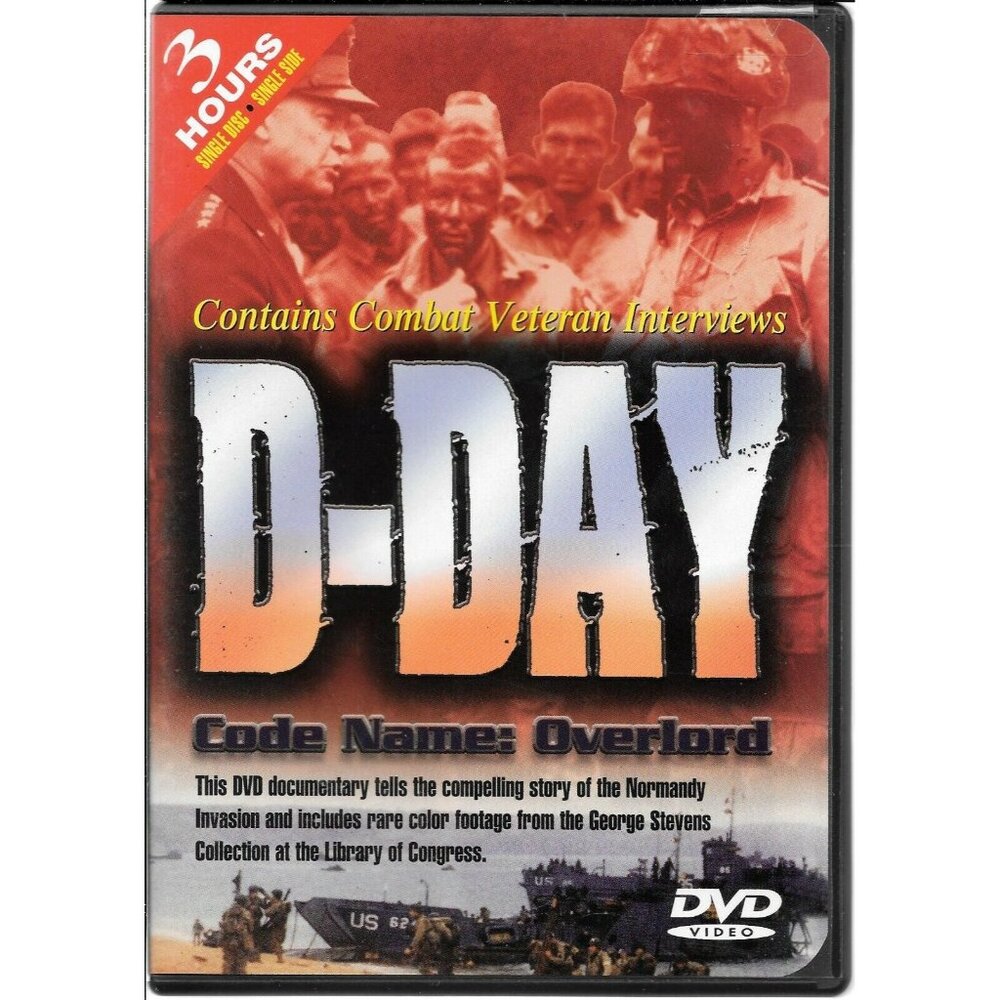 D-DAY Code Name Overlord With Combat Veteran Interviews DVD 4357